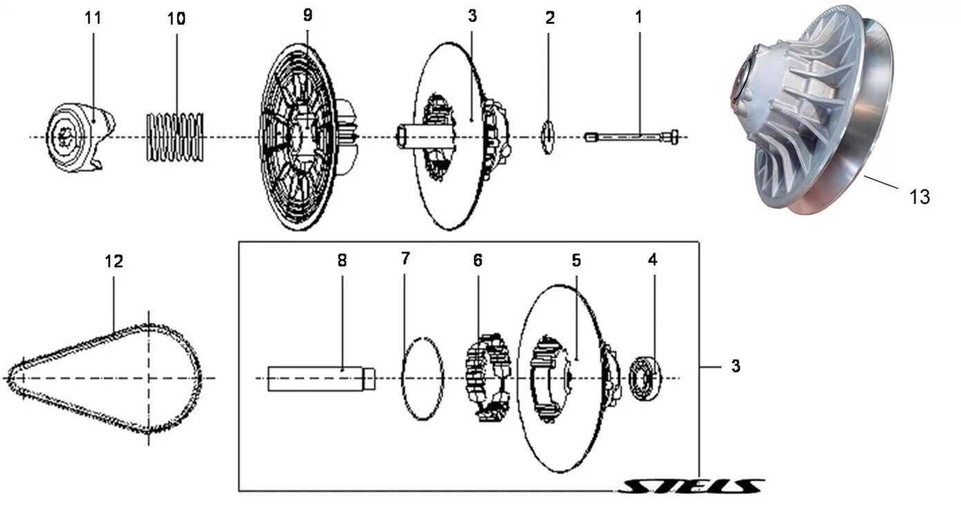 Вариатор квадроцикла стелс гепард 650. Запчасти ведомого вариатора стелс 800. Вариатор запчасти стелс гепард 650. Ведомый шкив на стелс гепард 800.