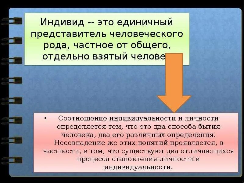 Личность отдельно взятый представитель человеческого рода. Индивид. индивид это единичный представитель человеческого рода. индивид это в философии определение. понятие человек индивид индивидуальность личность в философии.