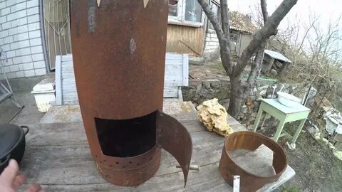 Печь под казан из газового баллона 50