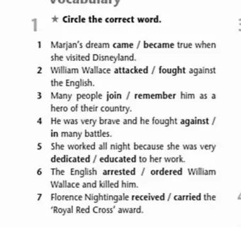Circle and write the correct word