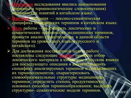 Исследование терминологии