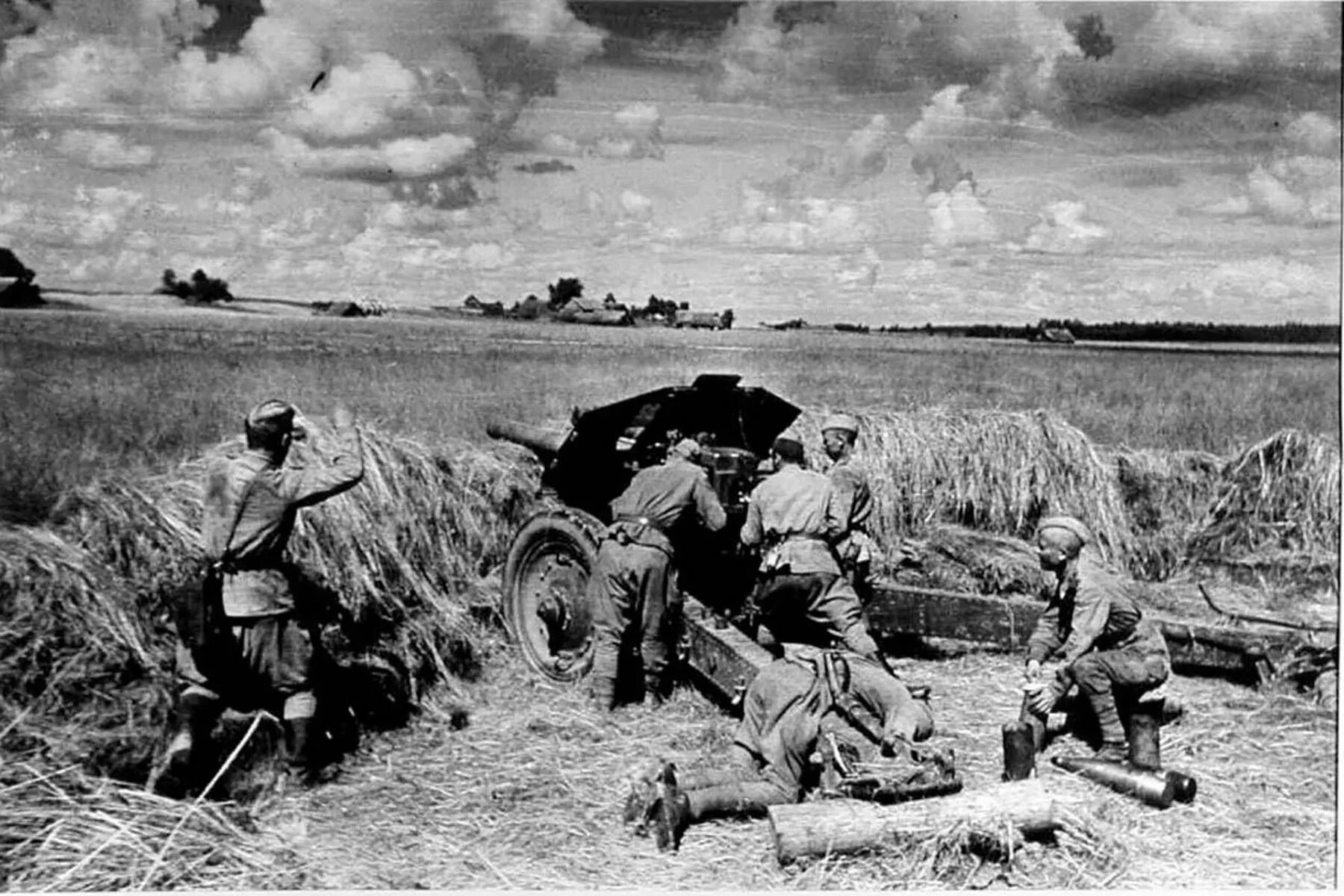 Нападение на поле. Белорусский фронт 1944. Ржевская битва ВОВ 1941-1945.