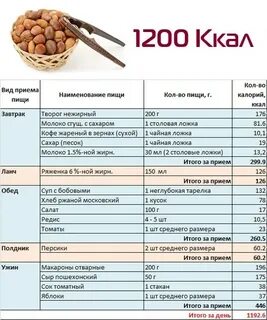 1200 калорий можно похудеть