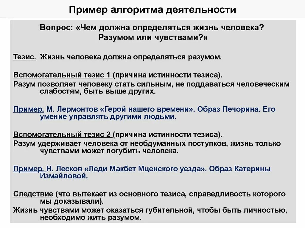 Алгоритм тезисов
