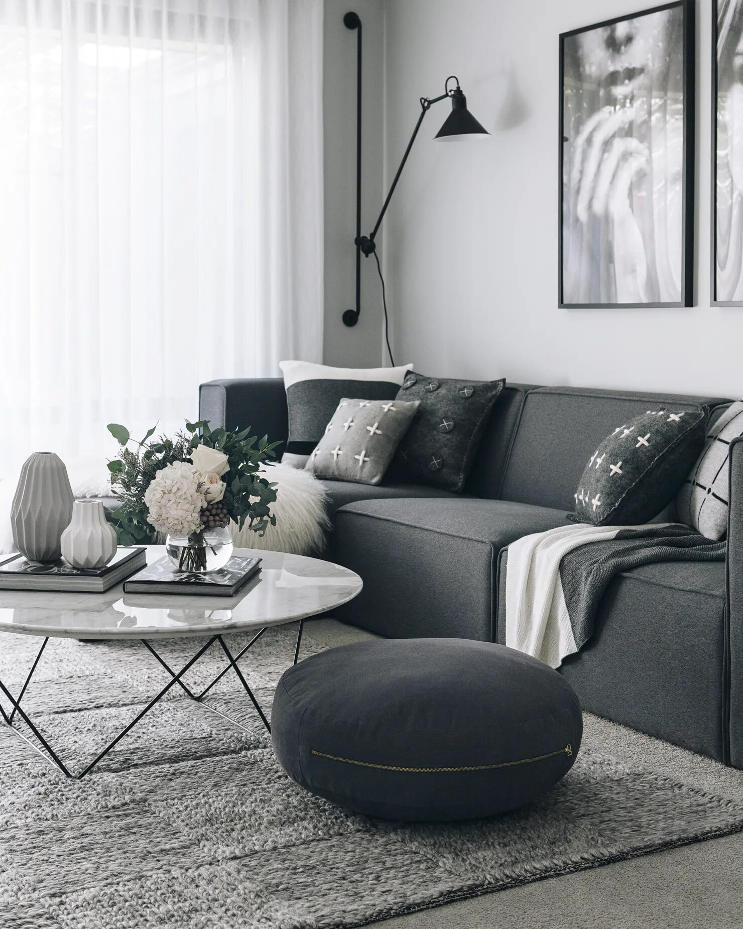 Pin by Oksana Asurova on серый скандинавский интерьер Sectional couch, Furniture