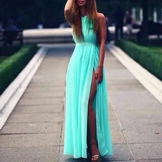 Длинное бирюзовое