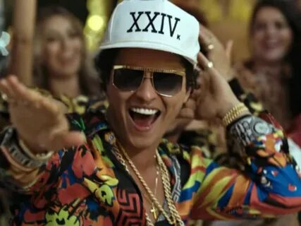 Bruno Mars en concert à Lyon en 2017.