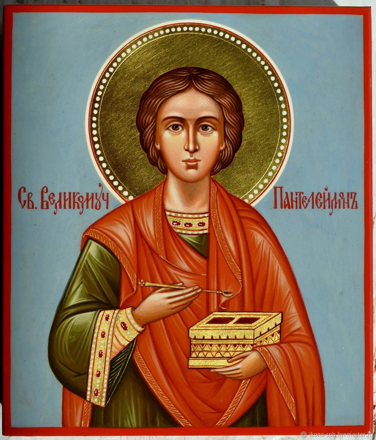 Св вмч. Святой великомученик и целитель Пантелеимон икона.