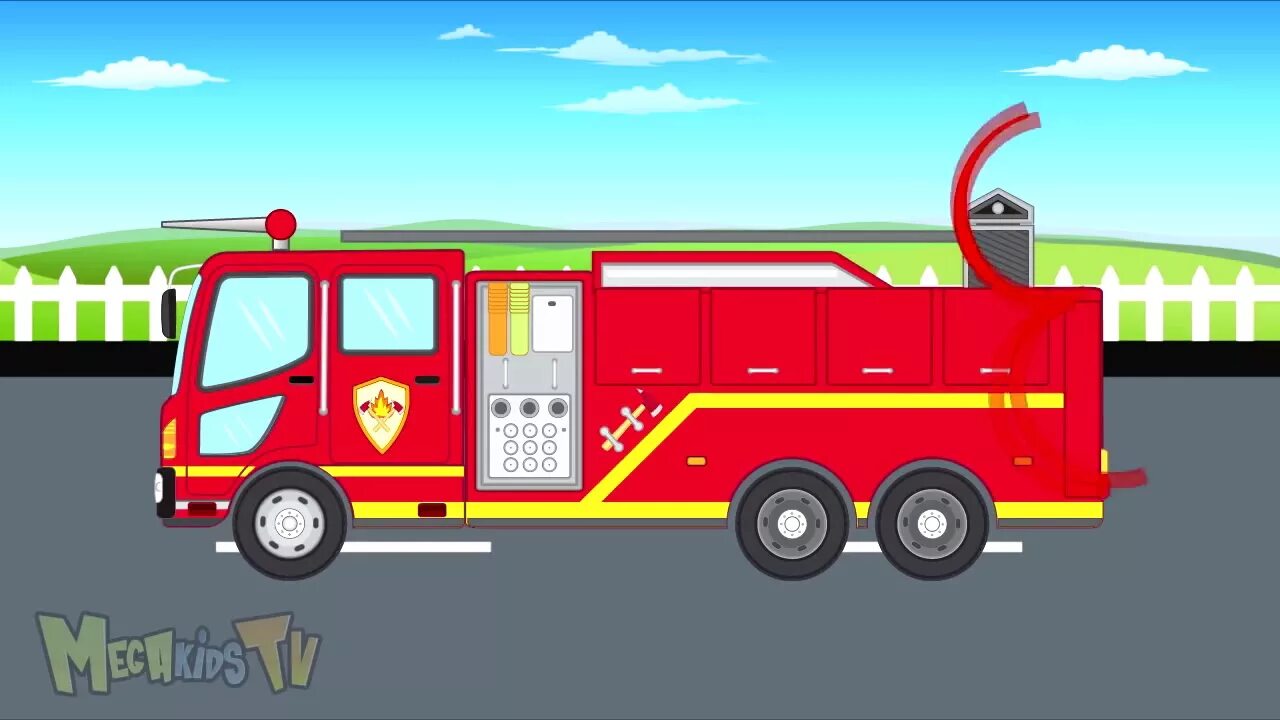 Пожарная машина мультяшная. Пожарные машины мультяшные. Пожарная машинка мультяшная. Анимашки познавашки полицейский