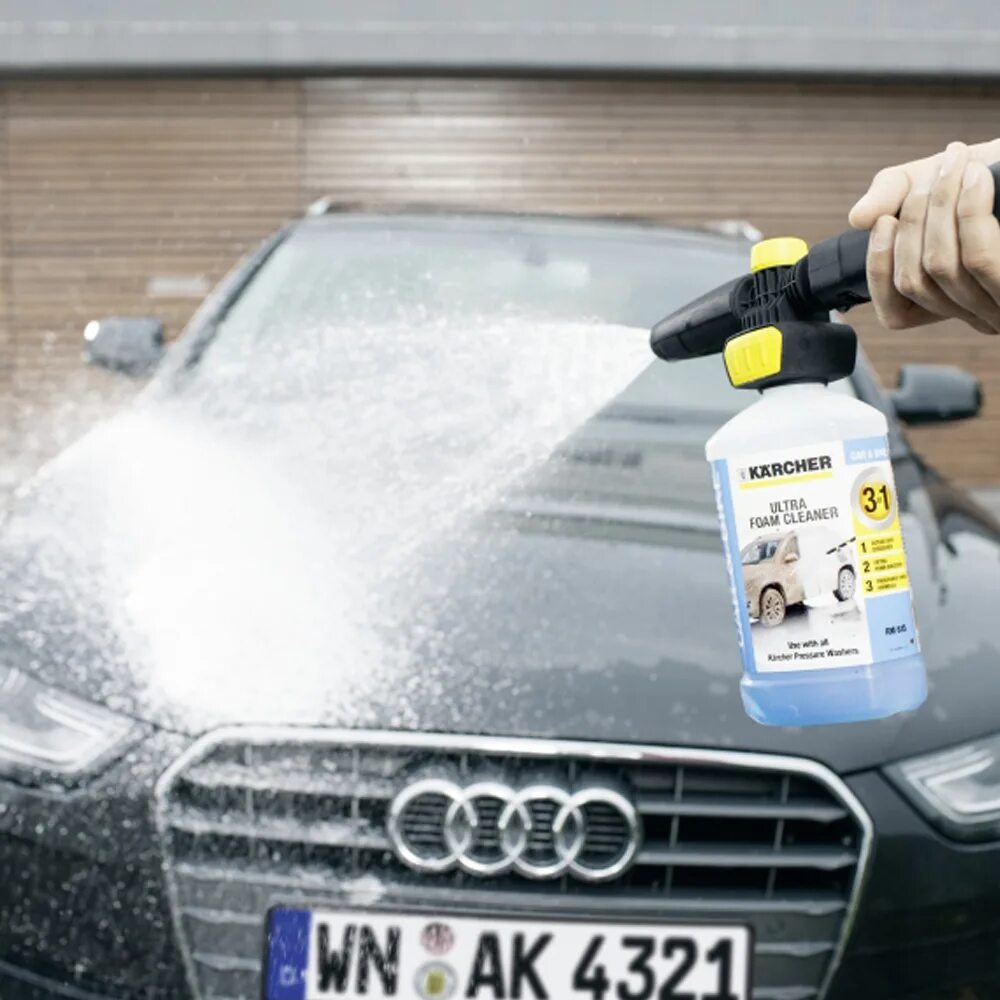 Топ бесконтактных моек. Karcher Ultra Foam Cleaner «3 в 1» для бесконтактной мойки (6.295-744.0). Пенная насадка Karcher FJ 6 для бесконтактной мойки (0,6 л). Пеногенератор Karcher FJ 6 (2.643-147.0) 0,6 Л. Karcher Ultra Foam Cleaner.