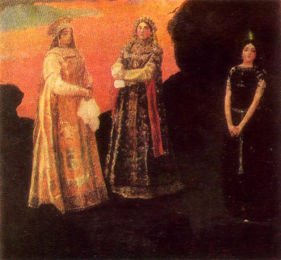 виктор михайлович васнецов. картина три царевны подземного царства художник васнецов. царевны подземного царства. ри царевны подземного царства". васнецов три царевны.