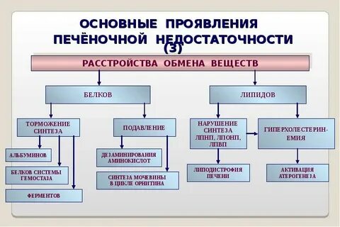 Нарушение обмена печени