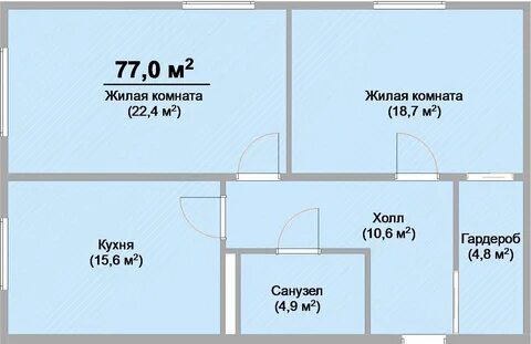 Светлая планировка квартиры