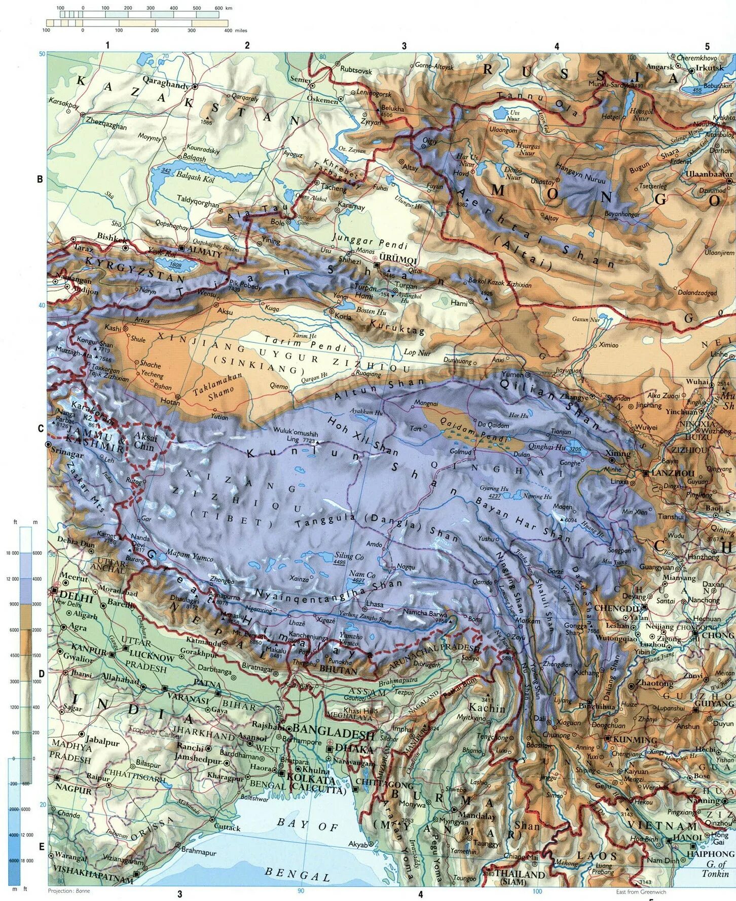 Пустыня гоби на карте евразии физическая карта. Таримская впадина на карте. Сычуаньская котловина на карте. Карта китая географическая рельеф. Памир и гималаи на карте.