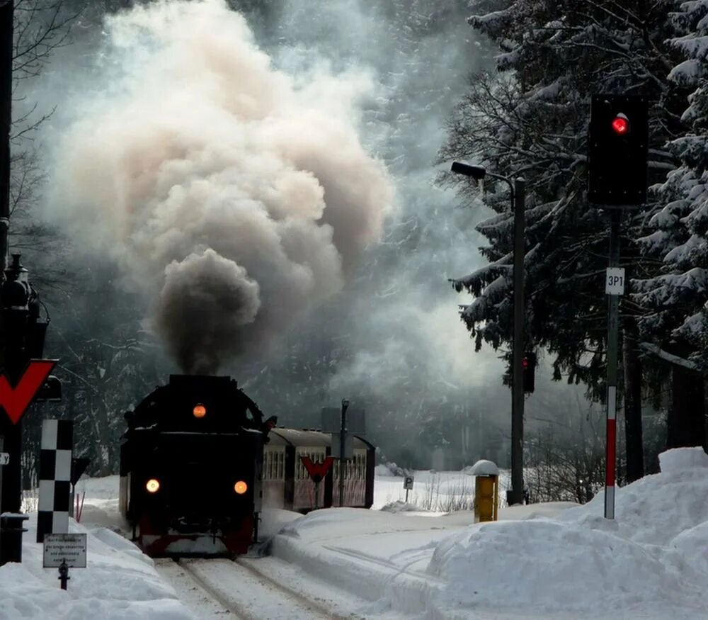 Поезд зимой. Паровоз в зимнем лесу. Паровоз зимой в лесу. Паровоз зимой. Дымка снега