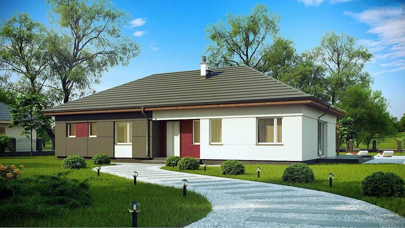 Одноэтажные дома петербург. Тамак проект бавария. М. Одноэтажный дом с террасой 120 кв. Одноэтажный коттедж «лури.