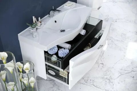 Тумба с раковиной для ванной 110