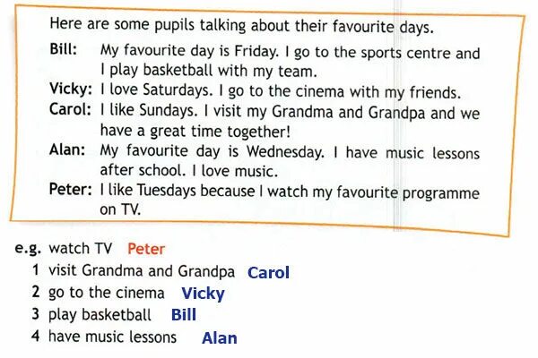 I like sundays because. Here are some pupils talking about their favourite Days перевод на русский. My favourite Day is Friday i go to the Sports Centre and. Favourite Day. Talking about favourite book.