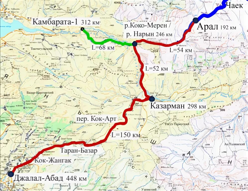 Дорога на юг карта. Карта дорога Бишкек Джалал Абад. Дорога Джалал Абад Казарман.