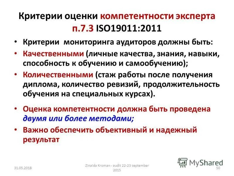 Оценка компетенции эксперта