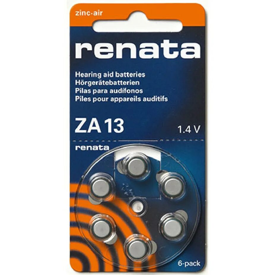 Za 13. Батарейка Renata za13. Батарейка Renata za13 bl6 Zinc Air 1.45v. Элемент питания Renata za13, для слуховых аппаратов, bl6, 6 шт в блистере. Батарейки для слухового аппарата Renata za13.