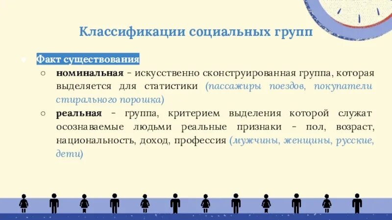 Социальные группы по факту существования. Реальная социальная группа. Критерии классификации социальных групп. Социальные группы покупателей.