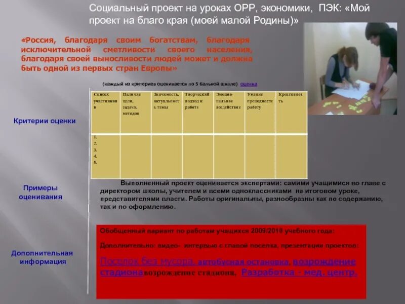Проект на благо россии окружающий мир На благо россии мой проект