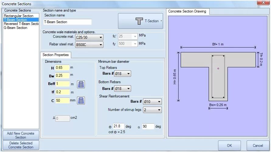 Section properties