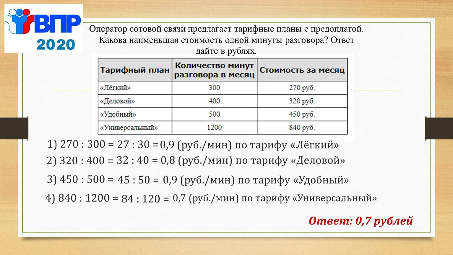 Задачи на тарифные планы. Оператор сотовой связи предлагает тарифные планы с предоплатой. Крупный оператор связи. В таблице показаны тарифные планы.