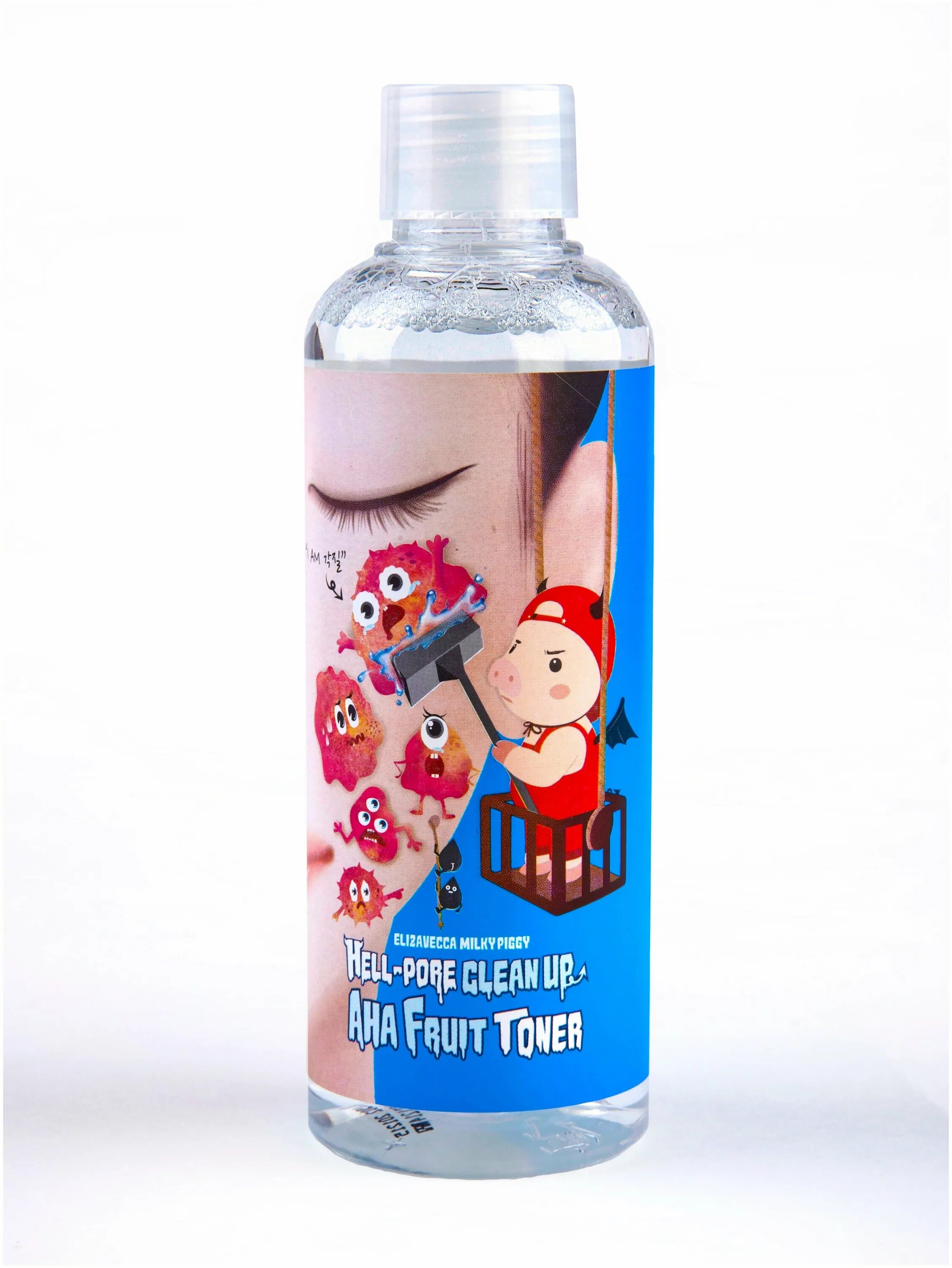 Тонер elizavecca. Elizavecca / тоник-пилинг на основе фруктовых кислот Hell Pore, 200 мл. Hell Pore clean up Aha Fruit Toner. [Elizavecca] тонер-пилинг фруктовые кислоты Hell-Pore clean up Aha Fruit Toner, 200 мл. Корейская косметика для лица Hell-Pore Aha Fruit Toner.