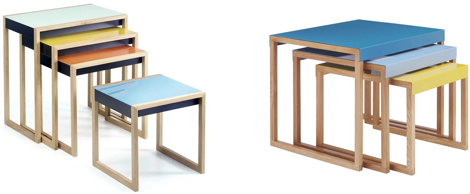 Stacking tables. Столы nesting, йозеф альберс. stacking tables джозеф альберс. йозеф альберс баухауз. штабелируемые столы джозефа альберса.