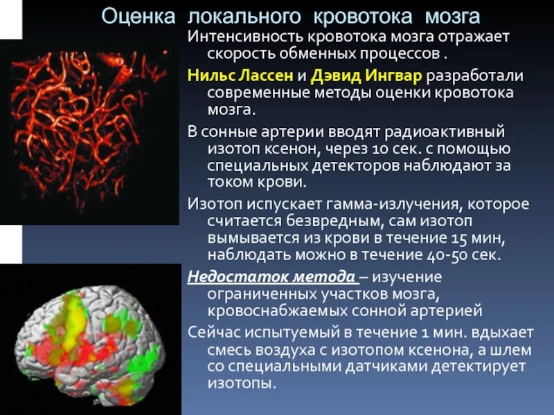 Свойство мозга отражать. Оценка локального кровотока мозга. Методы исследования кровообращения головного мозга. Локальный мозговой кровоток. Методы оценки мозгового кровообращения.
