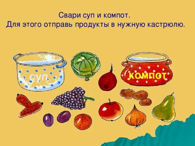 Продукты для компота. Карточки для детей сварим компот. Дидактическая игра суп и компот. Сварить компот для дошкольников.