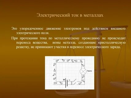 1 электрический ток в металлах