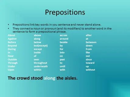 Adjectives with prepositions