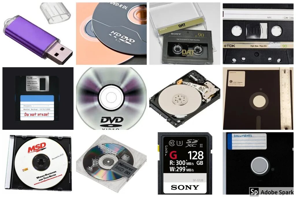 Memory storage devices. Secondary Storage.