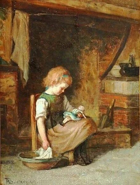 Лемох мальчик с собакой рассказ. Художник Adolf von Becker (1831-1909).