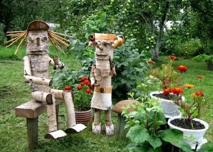 Декор для сада и огорода. Деревянный декор для сада. Поделки для сада своими руками. Украшение дачного участка. Поделки для сада и огорода.