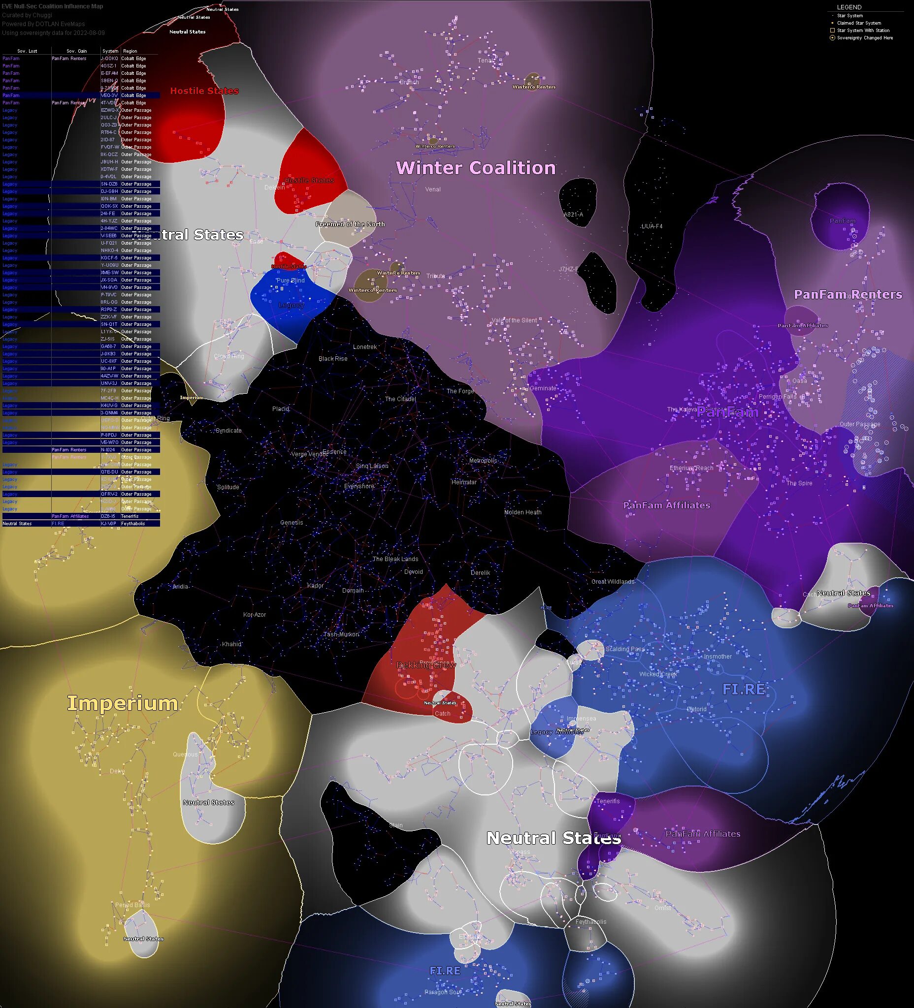 Eve map. Карта eve echoes.