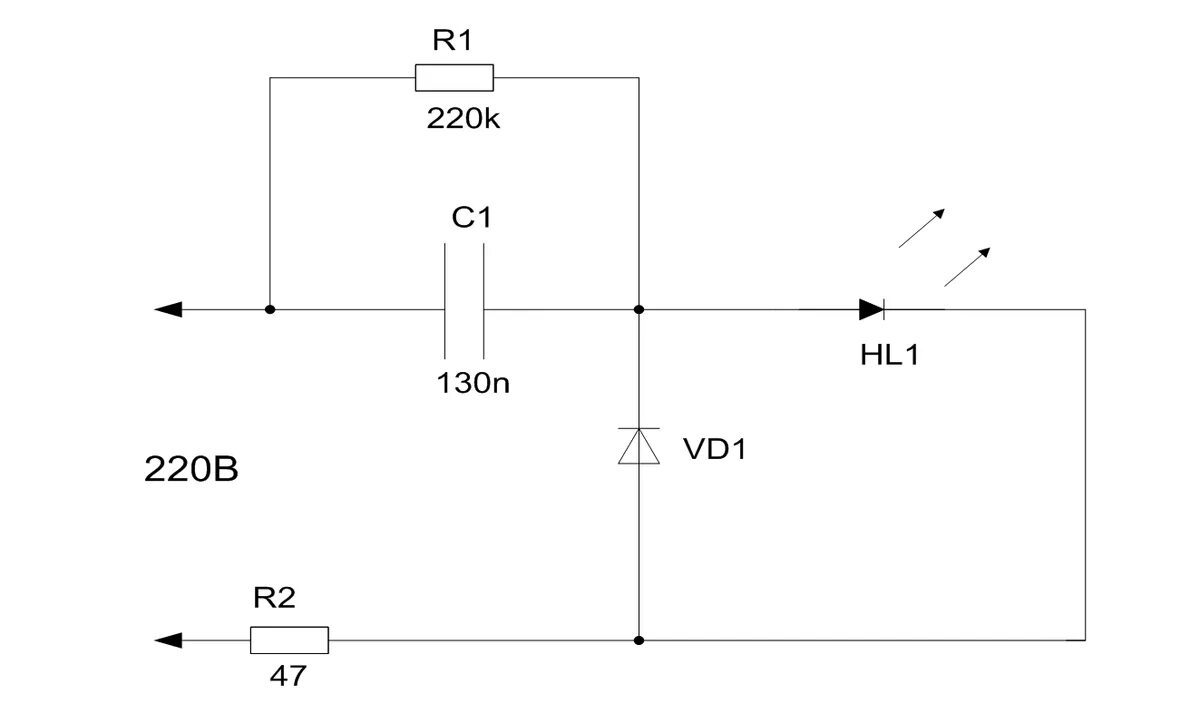 Подключение через диод. Включение светодиода в сеть 220 вольт схема. Светодиод подключить на 220 вольт схема. Запитать светодиод от 220 в схема подключения. Схема включения светодиода в сеть 220 вольт через конденсатор.