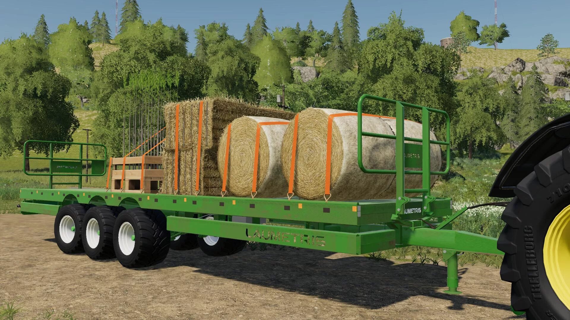 Laumetris_PTL_20r fs19. Прицеп для тюков ФС 19. Прицеп для тюков ФС 17. Прицеп с автоподбором для ФС 19. Симулятор сена