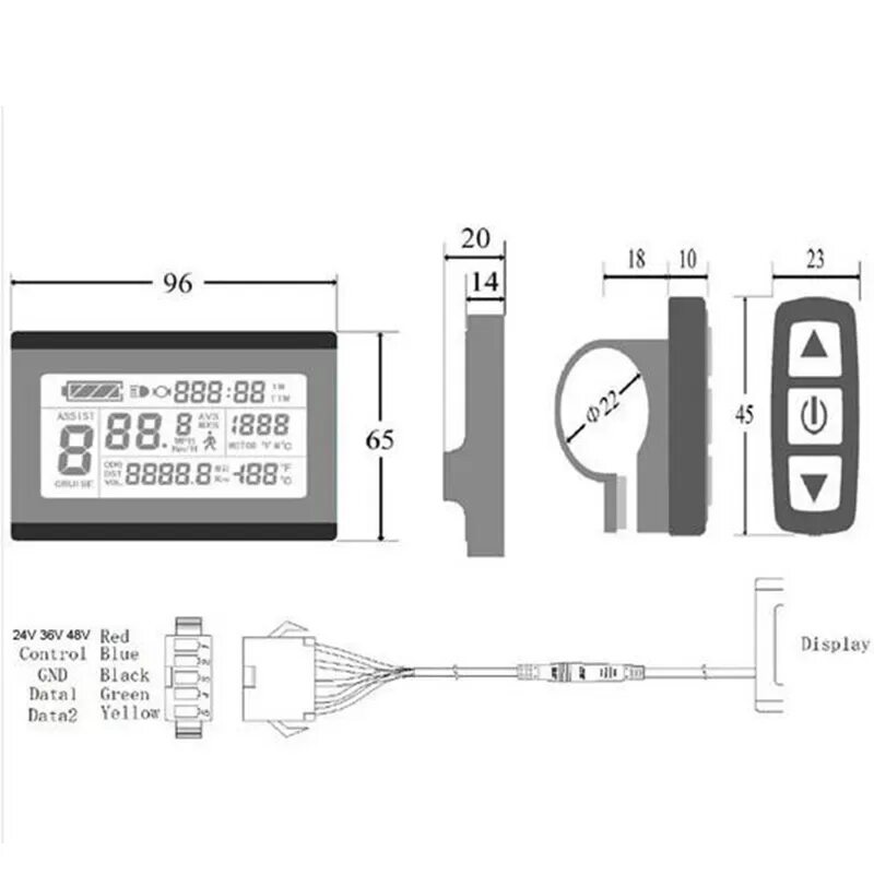 Kt lcd. Велокомпьютер kt lcd 5. велокомпьютер для электровелосипеда lcd 5 24v/36v/48v. дисплей lcd 3 для электровелосипеда. kt36/48svprkd-sps03 распиновка.