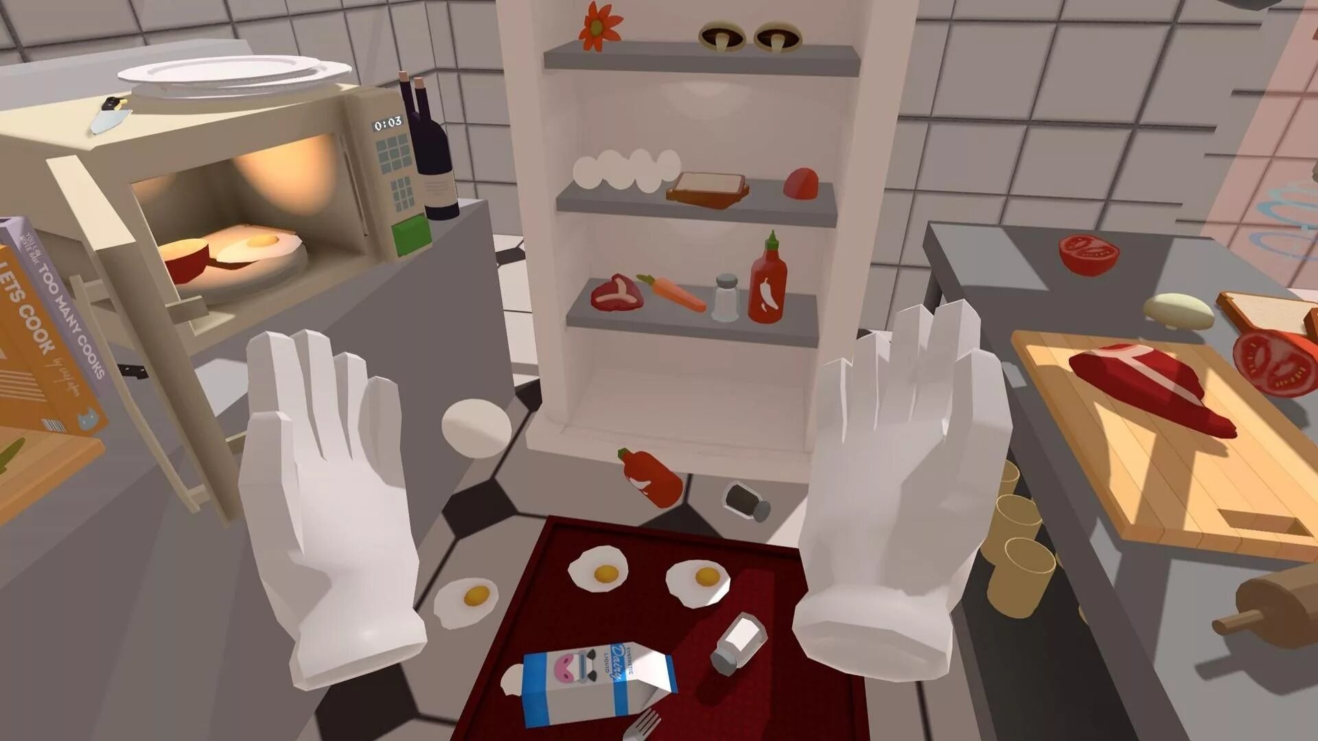 Включи симулятор работы. Джоб симулятор вр. китчен симулятор vr. vr игра job simulator. симулятор офисного работника.