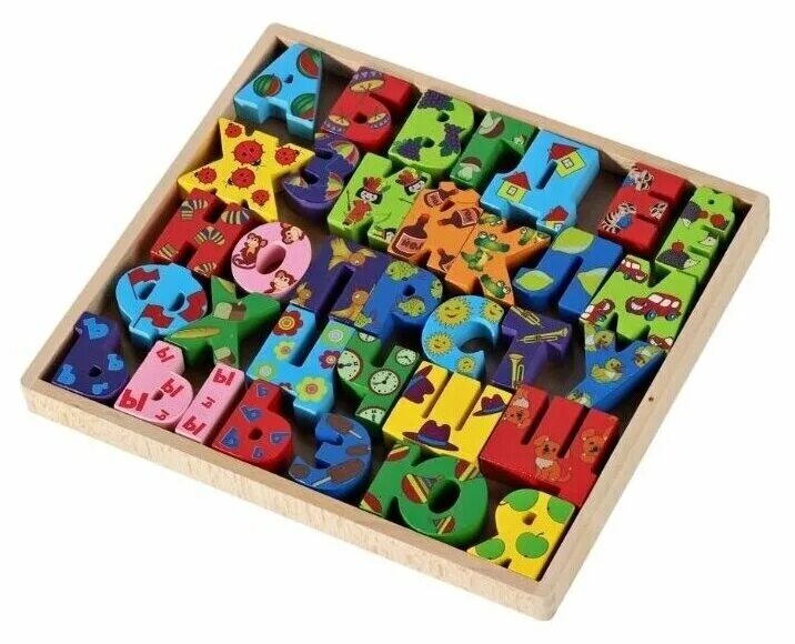 игрушка для детей азбука артикул 6572r. костюм папы карло. загадка про буратино. сосед папы карло. игрушка деревянная - азбука "папа карло" в/к 30*27*2,5 см.