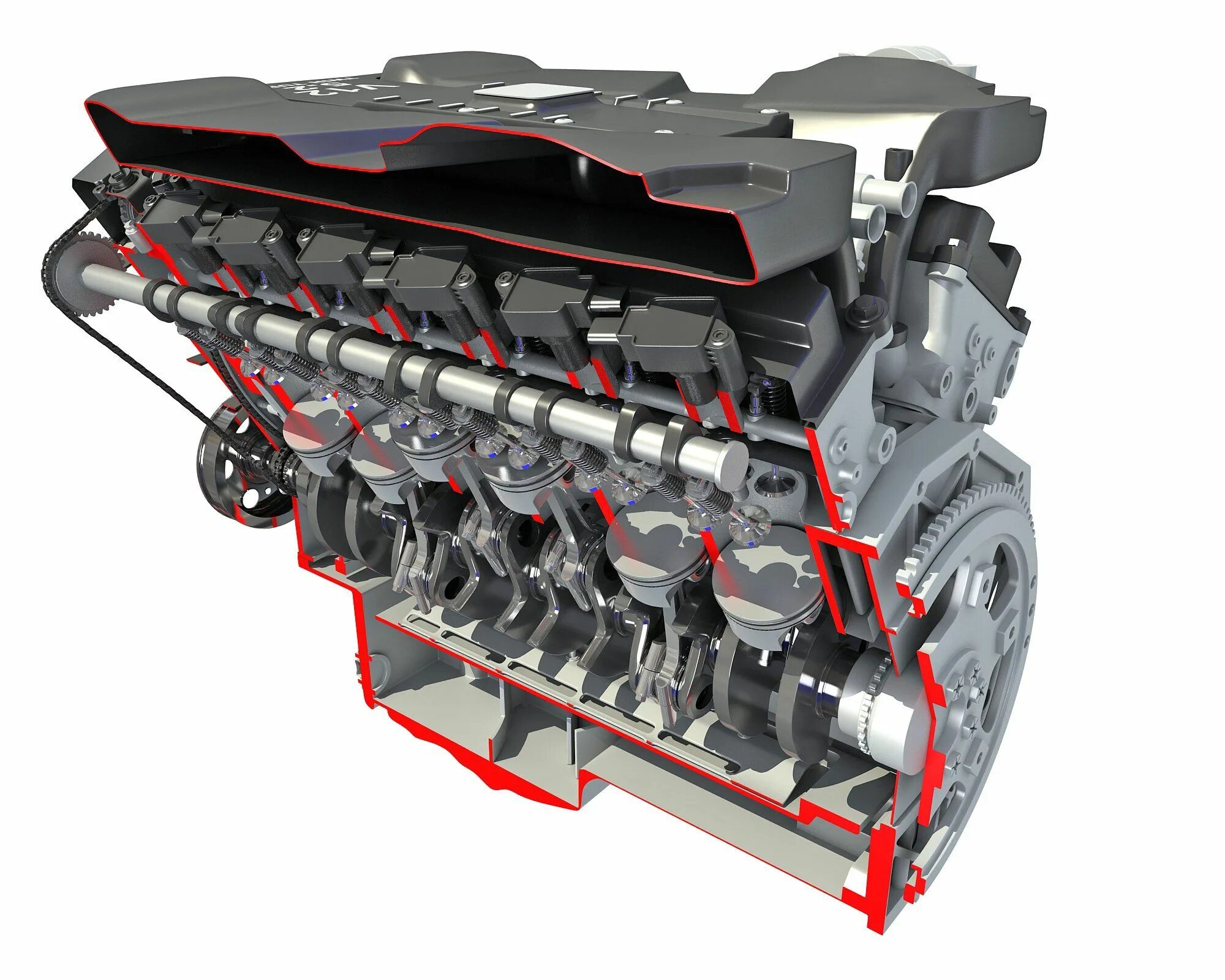 Large engine. V12 двигатель. v12 engine 3d model. камаз-740 v8 engine cutaway. двигатель v12 в разрезе.