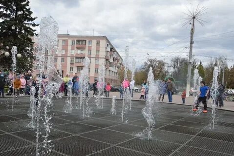 Открытие фонтанов в твери