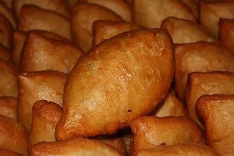 Треугольники картошка с мясом в тесте