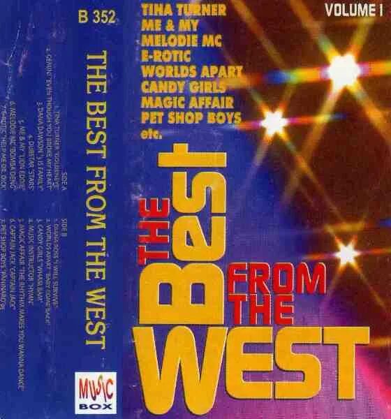 The best from the West Vol.1 кассета. The best from the West кассеты. Обложки кассет 90-х зарубежные. Сборники дискотека 90-х. Хиты иностранных песен 90 х