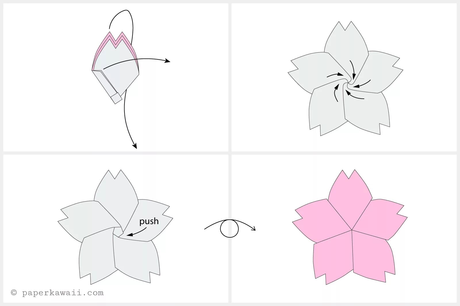 Оригами из бумаги схемы цветы. Оригами из бумаги цветы для начинающих пошагово. Цветочки из бумаги схема. Оригами цветы простые схемы.
