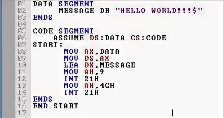 Код на ассемблере hello World. Ассемблер пример hello World. Программа hello World на ассемблере. Ассемблер пример кода.